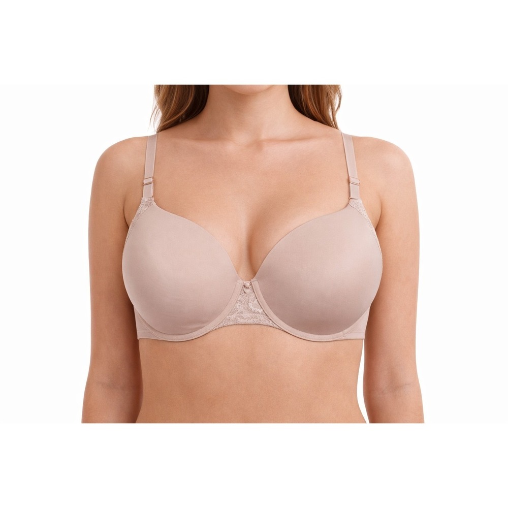 Maidenform 36DD Padded Push-up Nude Full Coverage Satin Underwire Bra